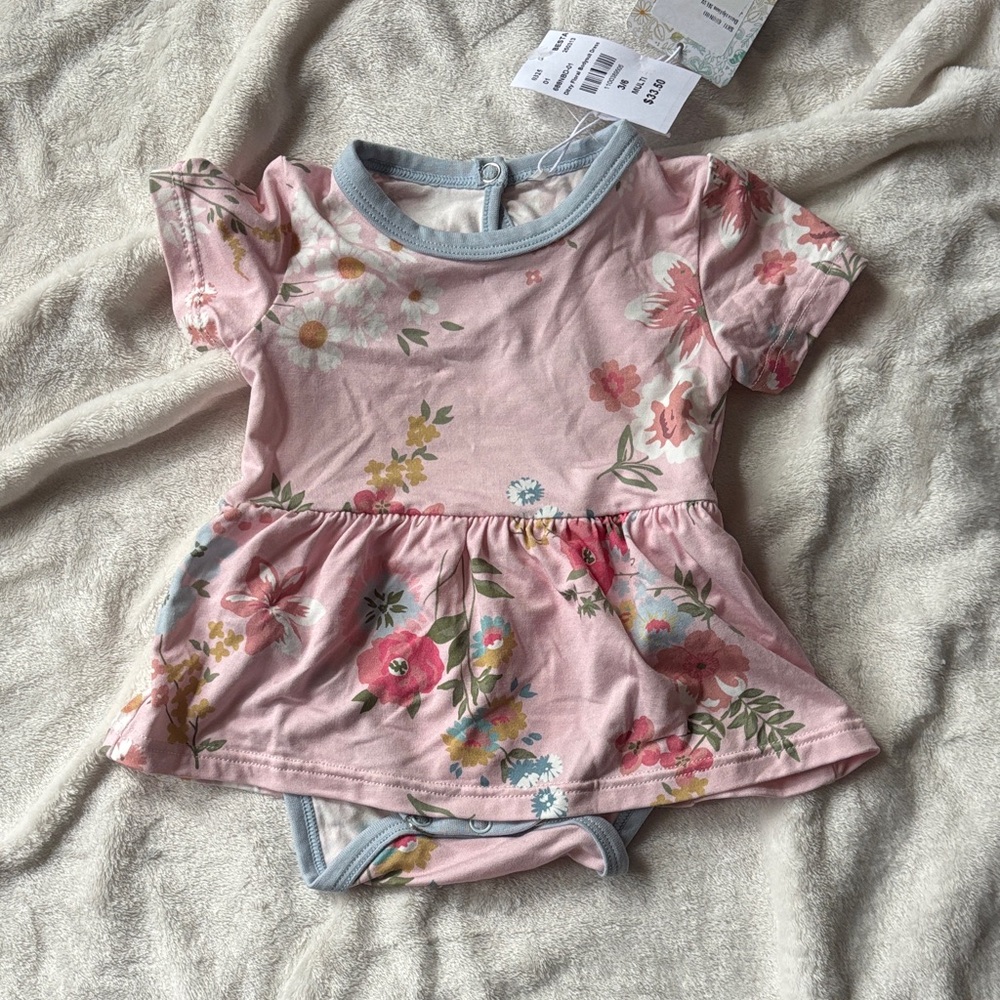 15. Floral Pink Kids Casual Dress
